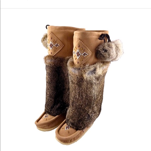 Laurentian Chief Shoes - Women's 16" Suede Mukluks